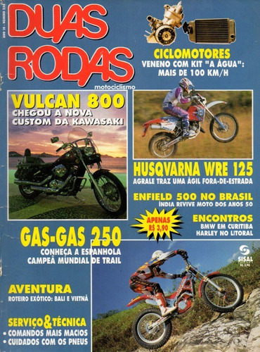 Duas Rodas N°236 Husqvarna Wre 125 Vulcan 800 Gas-gas 250