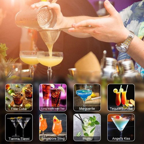 Cóctel Shaker Set, Boston Bartender Bartender De 23 Piezas C
