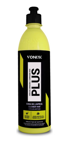 Cera Liquida Auto Limpa Protege Carnauba Plus 500ml Vonixx