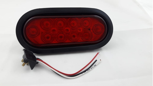 Plafon Rojo Oval Liso Para Remolque De Leds