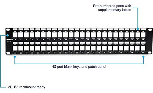 Trendnet 48 Puertos En Blanco Keystone 2u Hd Patch Panel, Tc