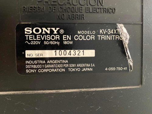 Tv Sony Trinitron Kv-34xtr