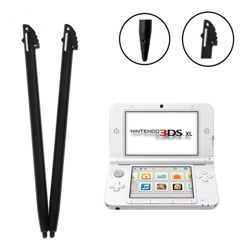 Lápiz Nintendo Old 3ds Xl / Wiiu Negro Plástico Pantalla X2