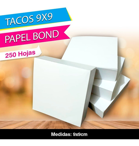 Taco De Papel Bond 10x10cm 250 Hojas