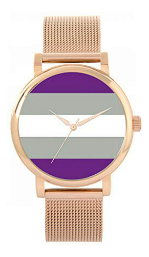 Reloj De Ra - Pride Graysexual Flag Watch