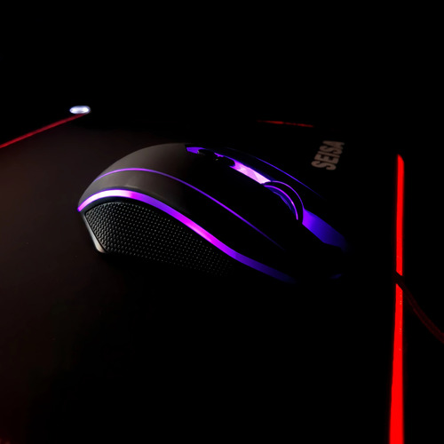Mouse Pad Gamer Grande Combo Rgb 30x80 Cm 4 Mm Negro