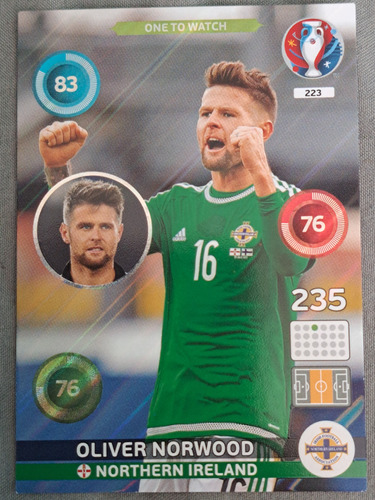 Carta Adrenalyn Xl Euro 2016 Oliver Norwood 