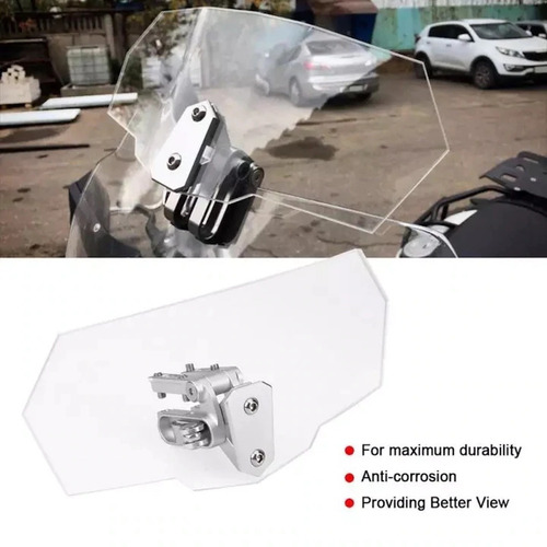 Imagen 6 de 9 de Extension Mica Fairing Deflector De Aire Para Parabrisas Spoiler De Motocicleta Moto Bmw Ktm Suzuki Honda Triumph