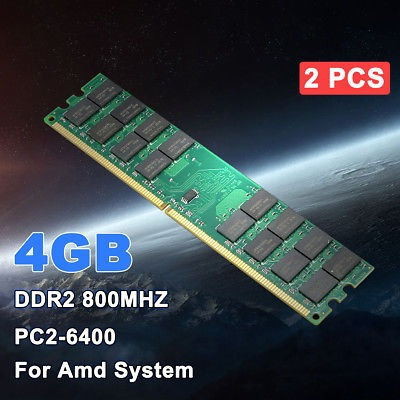 8gb(2x4gb) Ddr2 800 Mhz Pc2-6400 Dimm 240pin Para Amd Deskto