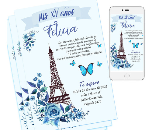 Invitación 15 Años Muñeca Tarjeta Digital E Imprimible M4f
