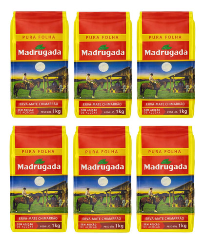 Erva Mate Madrugada Pura Folha Chimarrão S/açúcar 6 Kg
