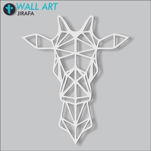 Imagen 1 de 4 de Cuadro Decorativo En Madera Calada Jirafa Mural