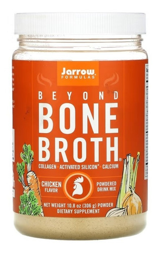 Jarrow Formulas Beyond Bone Broth, Sabor Pollo - Mezcla En Polvo De 10.8 Oz - Toma Nutricional Del Caldo De Hueso Tradicional - Suministra Colágeno, Silicio Activado Y Calcio - Aprox. 17 Porciones