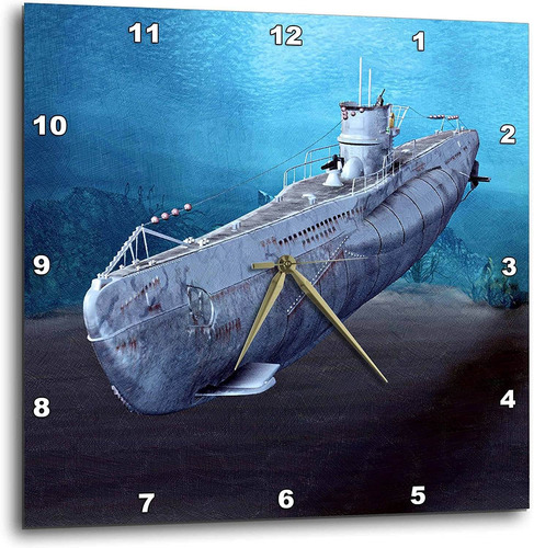 Dpp 62982 Reloj De Pared 1 Submarino Militar 10 Por 10 ...