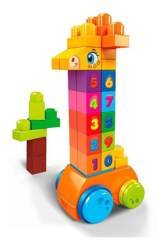 Mega Bloks Girafa Conta E Brinca 30 Peças Fisher Price Gfg19