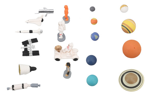 Conjunto De Estatuetas Espaciais Planets Playset Moon Advent