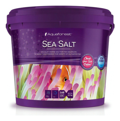 Aquaforest Sea Salt 22kg Sal Marina Sintetica Peces E Invert
