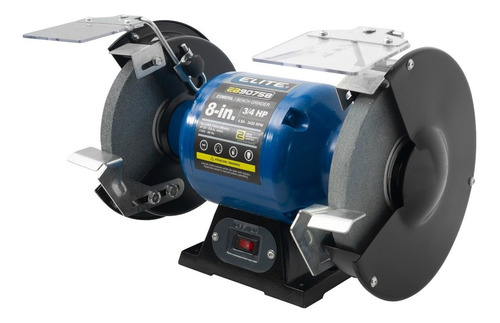 Esmeril De Banco 8 Motor De Inducción 3/4 Hp Elite Eb90758 Color Azul