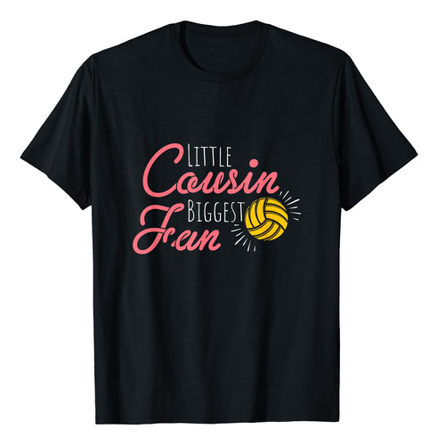Little Cousin Biggest Fan, Camiseta De Voleibol, Negro, S