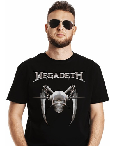 Polera Megadeth Rattlehead Metal Impresión Directa