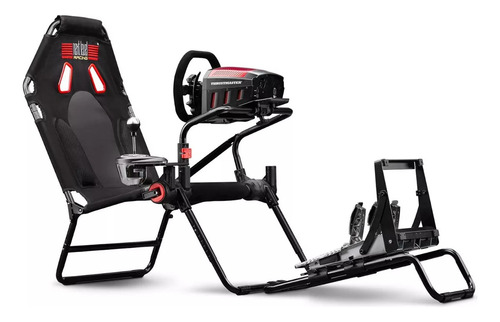 Soporte Simulador De Carreras Gt Lite Next Level Negro Rojo