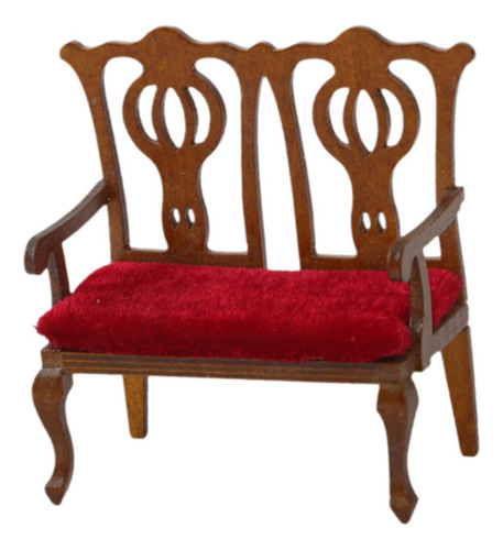 1:12 Silla De Muñeca A Escala Decoración Silla Doble