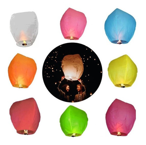 Globos De Cantoya Aerostático Skylantern Pack X 4 Unidades