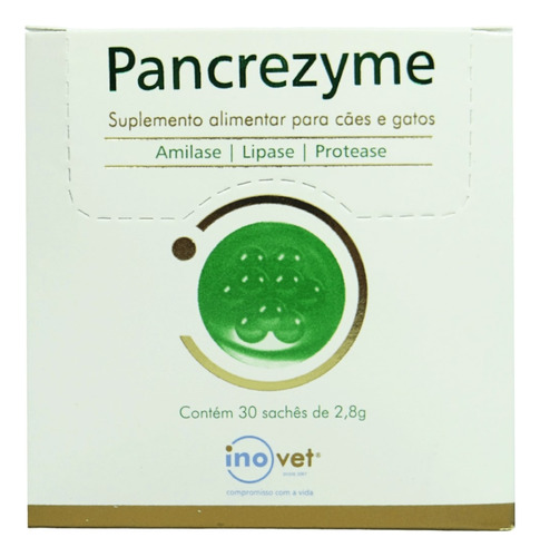 Pancrezyme Supl Cães/gatos Caixa C/ 30 Sachê De 2,8g- Inovet