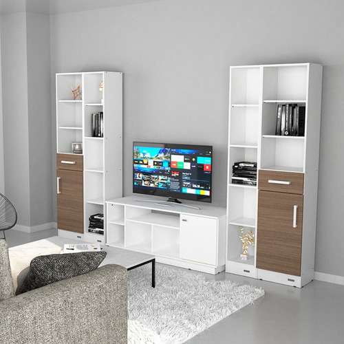 Despensero Columna 1.80m - 1 Puerta 1 Cajon Express Mosconi Color Mezzo/blanco