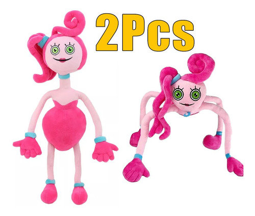 2pc Muñeca De Peluche Poppy Playtime Huggy Piernas Larg Rosa