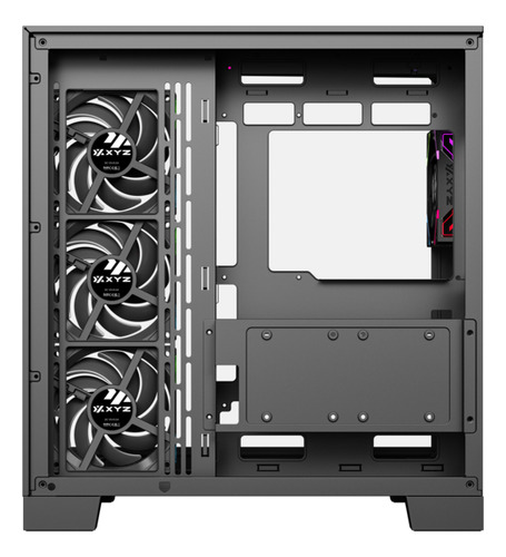 Gabinete Xyz Tesseract Argb 4 Fans Controller 3d Glass Dual Chamber Usb C