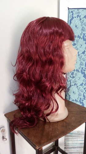 Peluca Colorada Con Ondas Modelo Unico By La Parti Wigs!