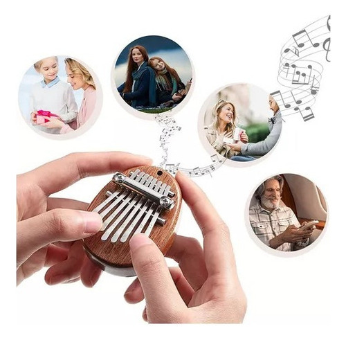 Jj Mini Piano 3 Peças 8 Teclas Kalimba Finger Piano