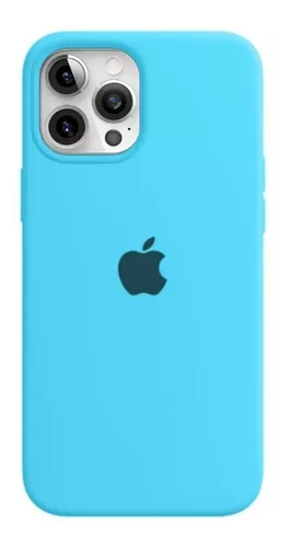 Capa Capinha Silicone compatible para iPhone 12/12 Pro/12 Max Cor  Azul-claro 12/12 Pro 6.1