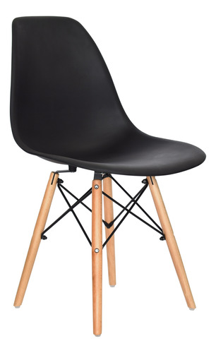 Silla De Diseño Eames Negro Bonno