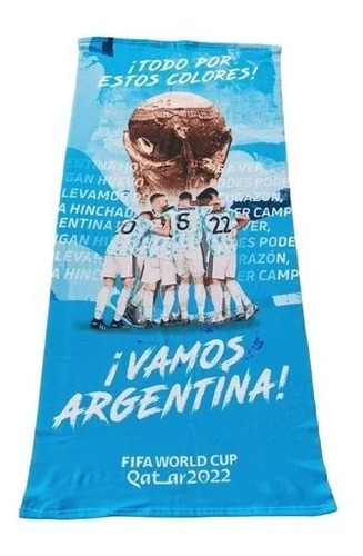 Imagen 1 de 2 de Toallon Argentina Campeon Mundial 2022 Varios Modelos