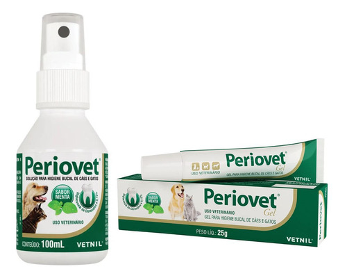 Combo Periovet Spray 100ml + Periovet Gel 25g Vetnil
