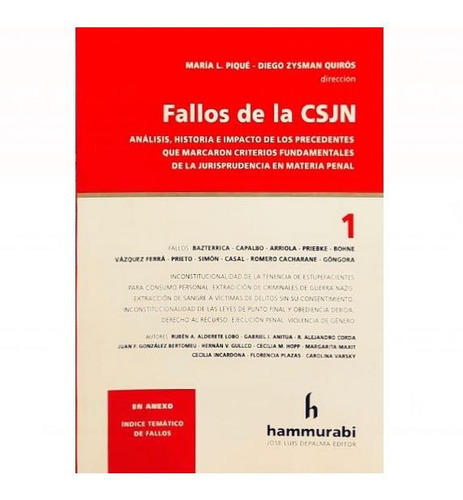 Fallos De La Csjn - Piqué; Zysman  