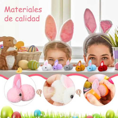 24 Pcs Huevos De Pascua,huevos Para Rellenar Con Conejito,