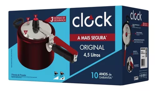 Panela de Pressão 4,5 Litros Original Clock - Lojas Zanini