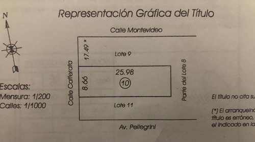 Imagen 3 de 3 de Venta. Terreno. Cafferata Y Pellegrini. 10 Pisos