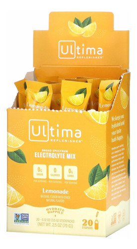 Ultima Replenisher, Mezcla De Bebida Electrolitos, Limonada