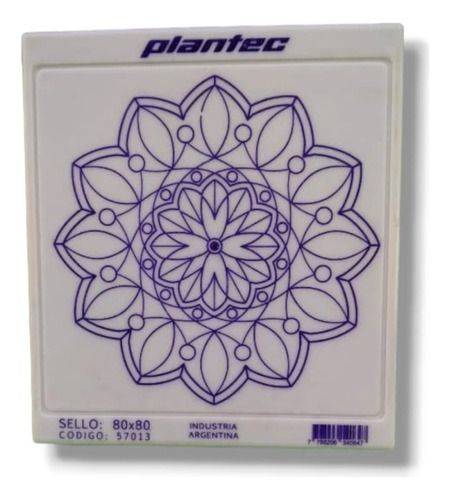 Sello Decorativo Grande Plantec 80 Mm X 80 Mm Tinta 57013 Exterior Índigo