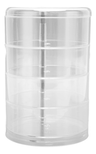 Organizador De Pendientes, Transparente, Giratorio, De 4 Niv