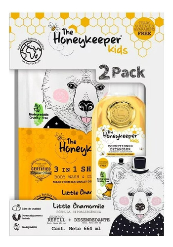  Pack Shampoo Refill 414ml+desenredante The Honeykeeper 250ml