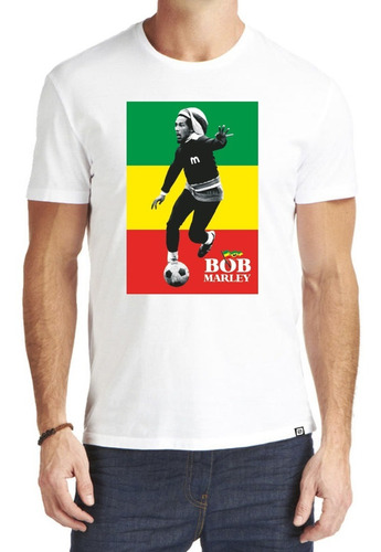 Remeras Reggae Bob Marley Futbol 1 Estampado Digital Stamp