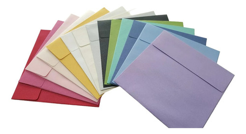 Sobres Especiales Papel Perlado U Opaco 16x16 Sol Recta X100 Color A Eleccion 24