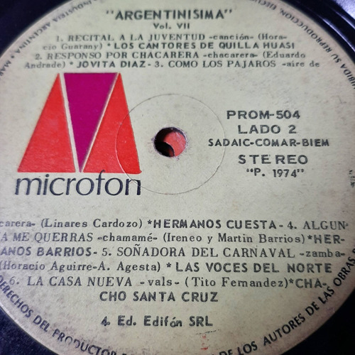 Sin Tapa Disco Argentinisima Vol 7 F0