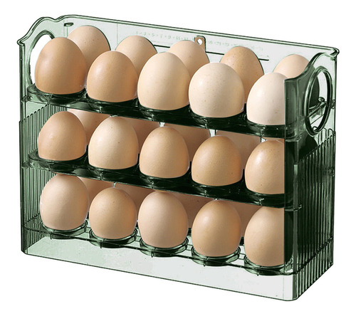 Organizador De 30 Huevos Acrilico 3 Niveles Huevera Cocina ®