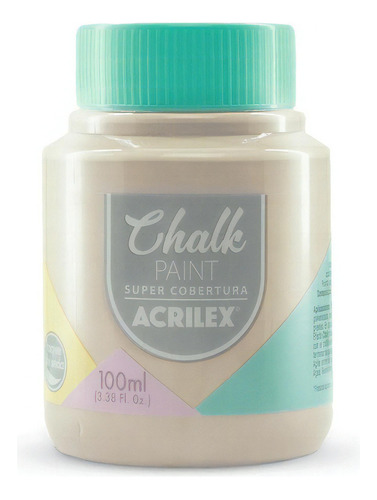 Tinta Chalk Acrilex 100ml - Super Cobertura - Artesanato Cor Duna 865